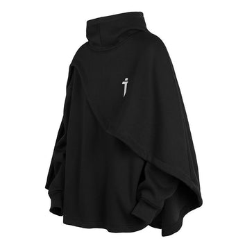 2023 Autumn New Trendy Functional Style High Neck Cape Sweatshirt Unisex Hooded Fake Two-Piece Pullover Jacket