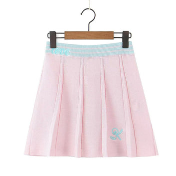 2022 Autumn European and American Style ZAU Fashion Outfit Gentle Girly Skirt Elastic Waist Pleated Skirt A-Line Umbrella Skirt Short Skirt