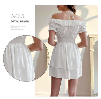 Casual Off Shoulder Ruffle Style Dress