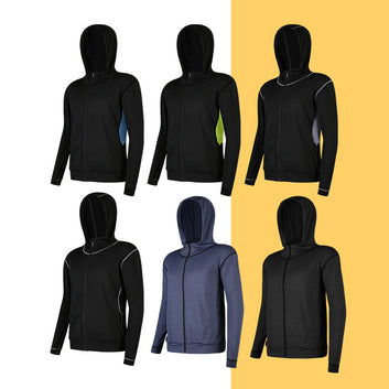 New spring and summer leisure men's sportswear quick-drying gym running thin hooded coat training breathable.