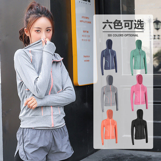 Juyitang spring and summer cationic coat quick-drying breathable running yoga coat