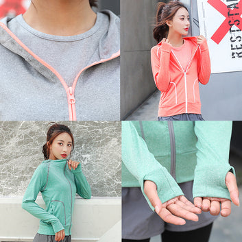 Juyitang spring and summer cationic coat quick-drying breathable running yoga coat