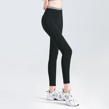 Juyi Tang Peach Hip Splicing Yoga Pants without T-line Quick Drying High Waist Lifting Hip Running Fitness Yoga Pants