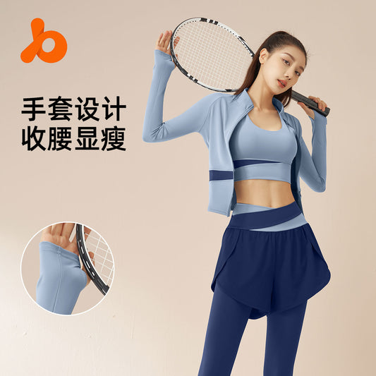 Juyi Tang Autumn/Winter Running, Fitness, Yoga Suit Set, Quick Drying Naked Fit Sports Set, Fitness Sports Suit