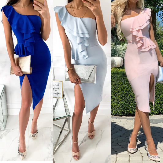Elegant Women's Sleeveless Split Dress