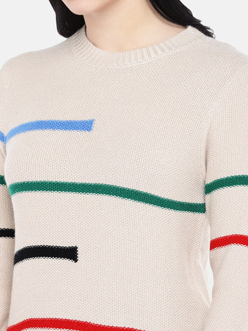 Striped pullover sweater